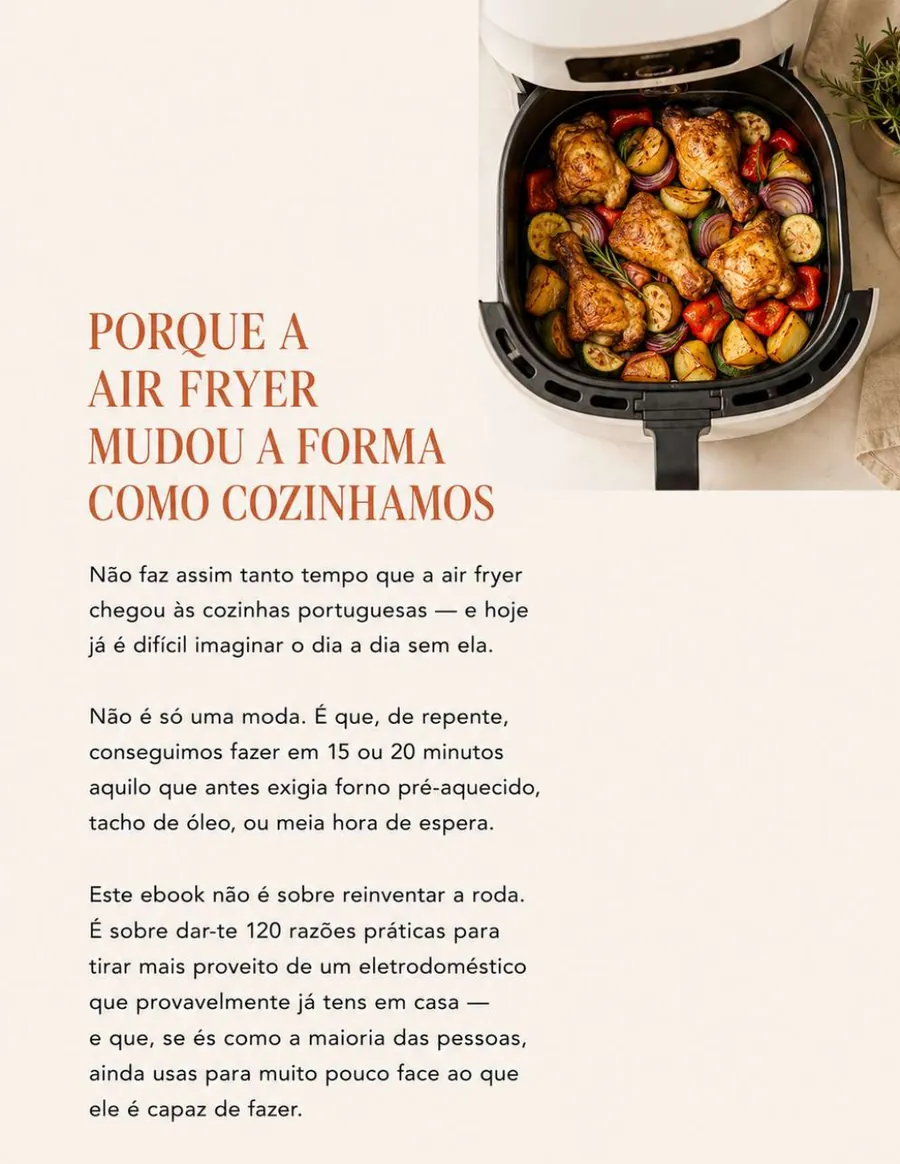 Introdução: porque a air fryer mudou a forma como cozinhamos