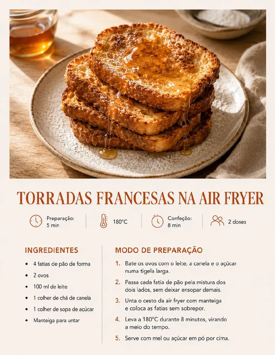 Receita de lanche na air fryer